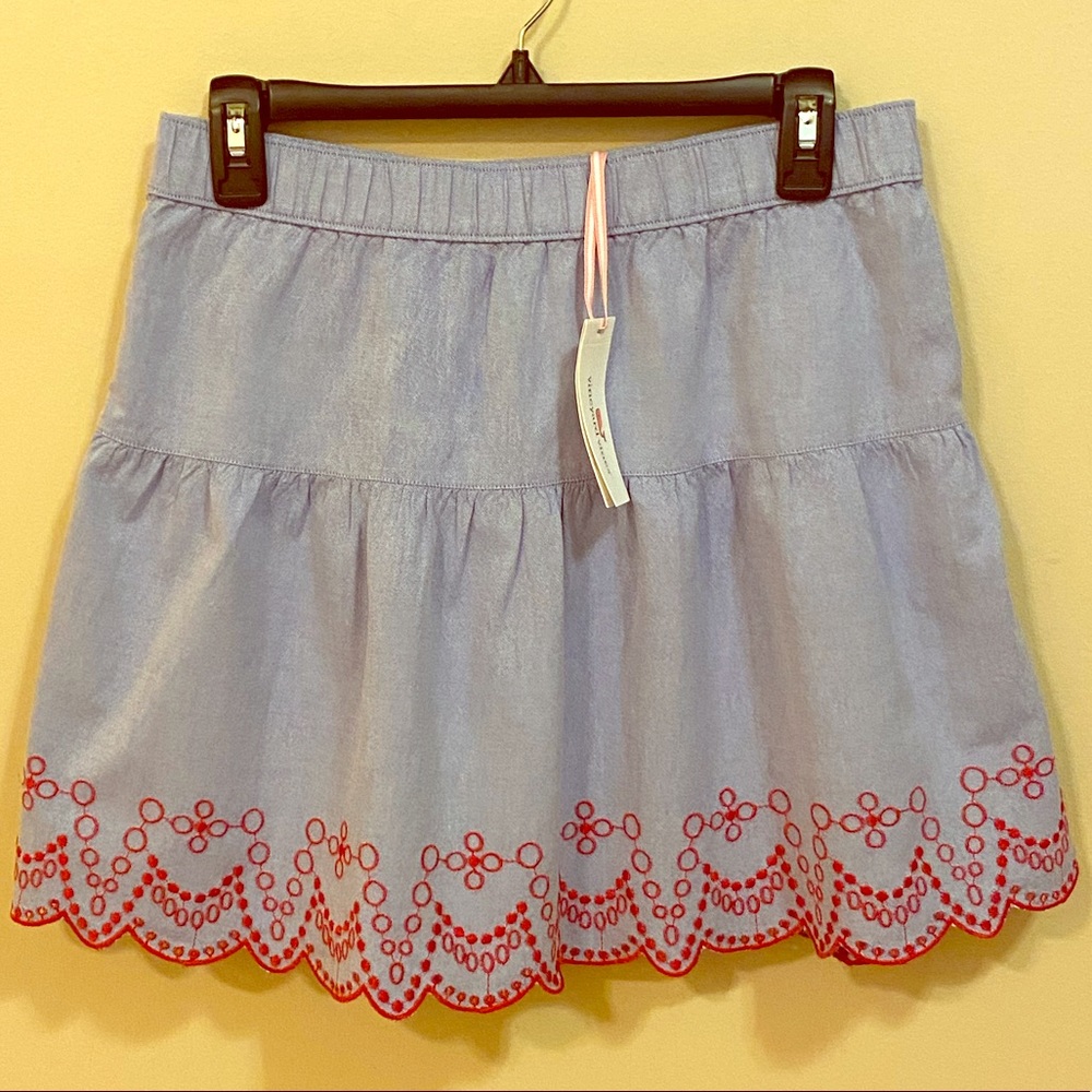 Women embroidered cotton  skirt